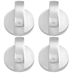 Spis- och ugnknappar (4 st), 6 mm Universal Silver Gaskök Kontrollknapp Adapter Ugn Vrid