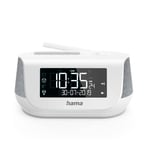 Hama Radio numérique "DR36SBT" (pour réception FM / DAB / DAB + / Bluetooth,radio de cuisine sous comptoir, écran couleur, fonction d'alarme, fonctionnement sur secteur) Blanc