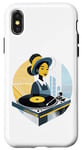 Coque pour iPhone X/XS Platine disque, rétro, vintage, tournante, DJ, vinyle