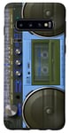 Coque pour Galaxy S10 Boombox Throwback Retro Music Stereo Ghettoblaster Bleu