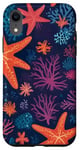 Coque pour iPhone XR Motif étoile de mer corail mignon