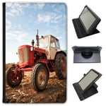 Fancy A Snuggle Old Tractor In A Field Universal Faux Leather Case Cover/Folio for the Samsung Galaxy Tab S 8.4
