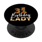 31th birthday lady gift for her thirty-first bday woman PopSockets Swappable PopGrip