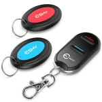 Key Finder, Esky 80db Volume Item Tracker with 2 Receivers, 98ft Tracking Distance Key Locator for Finding Keys, Wallet, Phone, Small Size Special Design for Travel, Batteries Included