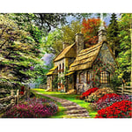 Paint by Numbers DIY Oil Painting kit Idyllic Living Chalet 40x50cm Modern Pop Hand Digital Painting oil Tablet Adults and Kids Beginner Gift Kits Pre-Printed Canvas Colorful Wall Art Home Decor T6017