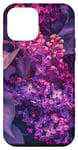 Coque pour iPhone 12 mini Violet Lilas Floral Coloré Abstrait Artistique