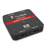 FeinTech VSW12100 Commutateur HDMI 2.1 Switch pour 2 entrées 1 Sortie 4K 120Hz 8K 60Hz 48Gbps pour Xbox PS5
