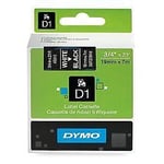 Dymo 45811 19mm x 7m White on Black Tape