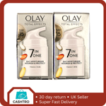 2 X Olay Total Effects 7 in one Day Moisturiser Nourish and Protect  37ml