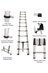 3.8m Extra Wide Telescopic Ladder With Soft Close Design