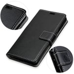 KM-WEN® Case for Huawei P30 Pro (6.3 Inch) Book Style Retro Litchi Pattern Magnetic Closure PU Leather Wallet Case Flip Cover Case Bag with Stand Holster Protective Cover Black