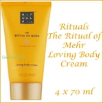 RITUALS The Ritual of Mehr Loving Body Cream 4 x 70ml NEW Energise Your Soul