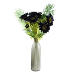 Artificial Flower Arrangement 100cm Purple Artificial Sunflower Arrangement in Glass Vase