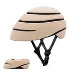 Casque de Cycliste pour Adultes, Pliable (Closca Helmet Loop). Casque pour se déplacer à vélo, Trottinette ou Scooter, pour Homme et Femme (Unisexe). Design breveté. (Sahara, M)