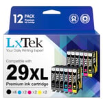 LxTek 29 XL Compatible Remplacement pour Cartouche d'encre Epson 29XL 29 XL pour Expression Home XP-345 XP-235 XP-455 XP-245 XP-442 XP-255 XP-352 XP-455 XP-255 XP-355 XP-335 XP-332 XP-435 (12-Pack)
