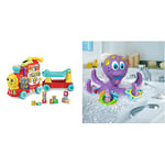 VTech 4-in-1 Alphabet Train, Baby Walker with Lights, Sounds and Songs, Educational Toys Teaches Animals & Nuby Octopus Floating Bath Toy