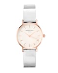 Rosefield Women's Watch The Premium Gloss: Rose Gold 26mm Round Case with White Dial and White Strap - SHMWR-H30