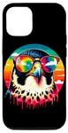Coque pour iPhone 12/12 Pro Cool Tie Dye Lunettes de soleil Faucon pèlerin Illustration oiseau