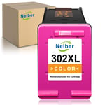 Neiber 302XL Remanufactured Ink Cartridge Replacement for HP 302 XL Colour for DeskJet 3630 3637 2130 3634 3636 3632 2132 Envy 4527 4520 4524 4523 4522 OfficeJet 3832 4650 3831 3835 3831 5230 3830