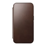iPhone 14 Pro Nomad Modern Horween Leather Folio Deksel - MagSafe Kompatibel - Brun
