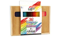MAIN D'ARTISTE - 36 Crayons de Couleurs - Loisir Créatif - 030096 - Coloriage - Multicolore - Créativité - Activités Manuelles - Kit Complet - À Partir de 5 ans