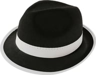Godan Michael Jackson Gangsterhatt Svart Med Vit Piping - 1 St Universal