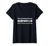 Womens Melanoma Cancer Survivor Melanoma and Skin Cancer Awareness V-Neck T-Shirt