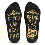 unisex roliga strumpor Nyhet slogan Anti-slip gummi presentstrumpor Black