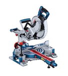 Bosch Professional BITURBO Cordless Mitre Saw GCM 18V-254 D (Cuts up to 90 x 305 mm, incl. 1 x Circular Saw Blade, 2 x Workpiece Support, Dust Bag, Clamp)