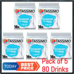 Tassimo Milk Creamer Pods x16 Pack of 5, Total 80 Drinks