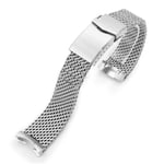 MiLTAT Curved End Massy Mesh-armband för Seiko SKX MC221820B006B