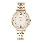 Fossil Watch for Women Jacqueline, Quartz Movement, 36 mm Gold Stainless Steel Case with a Stainless Steel Strap, ES3434