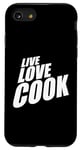 Coque pour iPhone SE (2020) / 7 / 8 Live Kitchen Love Cook Toque de chef 5 étoiles Cuisine