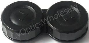 1 X Black Contact Lens Storage Case L+R Marked -UK Made