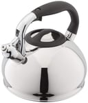 Judge JQ04 Large Stovetop Whistling Kettle 3L for Gas Stove or Induction Hob Stainless Steel - 25 Year Guarantee