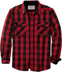 Legendary Whitetails Men's Standard Tough As Buck Heavyweight Flannel Shirt, Red Buffalo Check, XX-Large