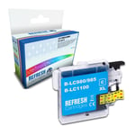 Refresh Cartridges Cyan LC1100C/LC980C Ink Compatible With Brother Printers