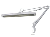 Velleman Lampe de bureau réglable avec fixation à pince, bras articulé, interrupteur marche/arrêt, longueur 105 cm, largeur 60 cm, équipée de 3 tubes