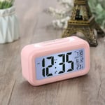 Snooze Alarm Clock Lcd Display Digital Pink