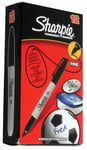 SHARPIE - Fine Bullet Tip Permanent Marker Pens - Pack of 12 (Black)