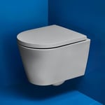 Laufen Kartell Compact Vegghengt toalett 49x37 cm, rimless, Grå Matt - H8203337590001