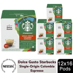 Nescafe Dolce Gusto Starbucks Coffee Pods 16x Boxes / 192 Caps Colombia Espresso