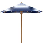 Glatz, Teakwood parasoll 350 cm Kat.5 602 Blue Stripe