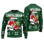 The Mandalorian Santalorian och Baby Yoda Fult Tröja Star Wars God Jul Herrar Tröja Höst Vinter Damar Tröja style 4 M