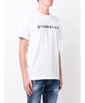Dsquared2 Mens Icon T-Shirt in Black - White Cotton - Size Small