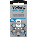 Rayovac Implant Pro+ ZA675 (6 st.) Batterier för Hörselhjälpmedel