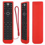 Protective Silicone Remote Case for PDP 048-083-NA Talon Media Remote Control, for Xbox One, TV, Blu-Ray & Streaming Media Remote Control Shockproof Washable Skin-Friendly Cover with Loop-Red
