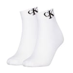 Calvin Klein Strumpor 2P Women Monogram Quarter Socks Vit Strl 39/42 Dam