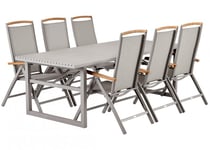 Brafab - Vevi Matgrupp 230x95 cm Khaki ink 6st Andy Positionsstolar