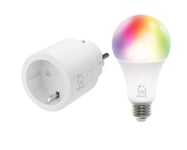 Deltaco Smart Home Smart Plug WiFi + RGB LED Älylamppu E27 WiFi 9W